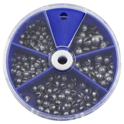 205pcs Weight Sinkers 5 Sizes Lead Weights Round Split Shot Sinkers Removable Fishing Weights Sinkers