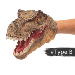 Jurassic Dinosaur Hand Puppets - T-Rex & Shark Plush Toys for Kids Imaginative Play Parent-Child Role Play Gift Set