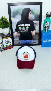 Trucker Hat Patch Omidoki Topi Jaring Pria Distro Original Marun Putih Navy