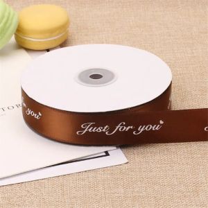 11/50Yards 1In Ribbon for Crafts Wrapping Just for You Ribbon for Valentines Day Birthday Anniversary Wedding Party Decoration