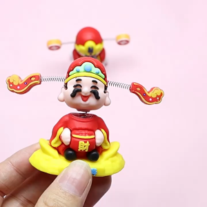 Mini Figures God of Fortune Home Office Ornaments Cartoon Cute Decompression and Fortuner Car Mounted Ornaments 财神爷摆件