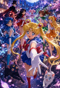 Kayou | 500/1000/1200/2000PCS Jigsaw Puzzles Anime Sailor Moon Figure Family Activity Games for Gameroom Bedroom Home Decor Gift