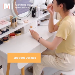 Bedroom Multi-Functional Dressing Table Nordic Home /Vanity Dresser With Led Light Mirror Modern Furniture Makeup Table With Drawers for Storage Multi-tiered Storage and a Makeup Table Set with a Table