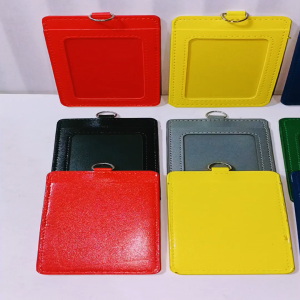 Frame/Holder/Tempat Id card Kulit Sintetis Model 2 kartu