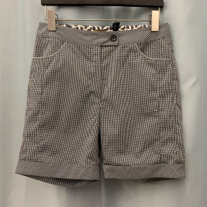 Quần Short Ống Đứng Kẻ Caro Cổ Điển Mùa Hè Cho Nữ Quần Short Công Sở Thường Ngày Không Đối Xứng Quần Short Siêu Ngắn