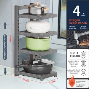 Adjustable Multilayer Pot Rack