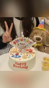 PREFERRED SHOP Reusable Novelty Fan Birthday Candle Funny ChildrenS Cake Decoration Birthday Candle Cake Wishing Candle Wooden Candle Holders Candle Stand