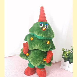 (SG Seller) 35cm Electric Dancing Christmas Tree Plush Toy Christmas Decoration Swinging Singing Christmas Gift