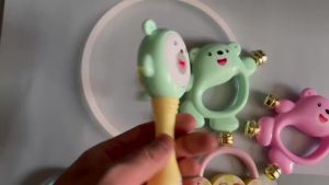 Baby hand cranked bell newborn 0-3-6-12 months old soothing toy for boys and girls baby toy bell