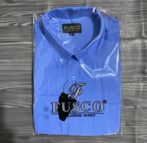 KEMEJA PRIA FORMAL FUSCO WARNA BIRU MUDA/KEMEJA POLOS LENGAN PANJANG
