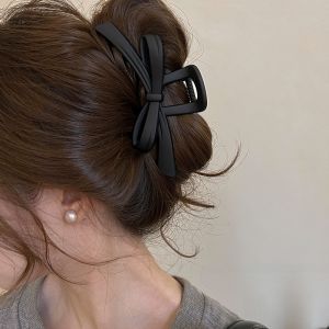 Large Size Frosted Butterfly Knot Hair Clip Womens 2025 New Style Premium Feeling Shark Clamp Hair Quantity Multi Headwear