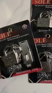 ORANGE Paket Gembok Nekel 30mm + Cantolan Gembok 4inch - Grendel Pintu Stainless Kunci Gembok Pintu