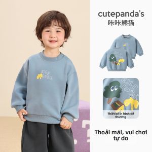 CUTEPANDAS | Áo Hoodie In Hình Thú Bé Gái / Bé Trai Form Rộng