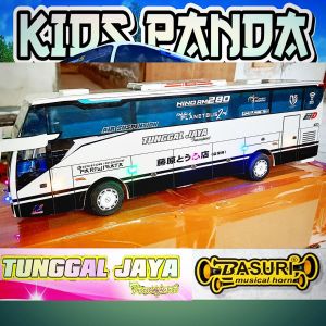 Bus Telolet Basuri  Miniatur Bis Mobil Mainan Full Lampu Led Mainan Anak Bisa Custom nama Dan Foto Anak