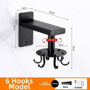 Wall-mounted Kitchen Storage Rack Space Aluminum No-drilling