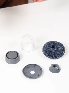 TIDY Automatic Liquid Dish Washing Kitchen Steel Wire Ball Washing Pot Short Handle Clean