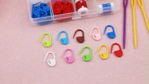 500Pieces Knitting Markers Crochet Plastic Stitch Markers Safety Pins Weave Stitch Needle Clip