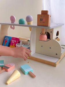 Educational Pretend Play Wooden Ice Cream Set