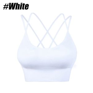 1PC Cross Back Sports Bra for Women – Padded Yoga Bralette w/Criss Cross Straps – Low Impact Workout Top for GymRunningPilates