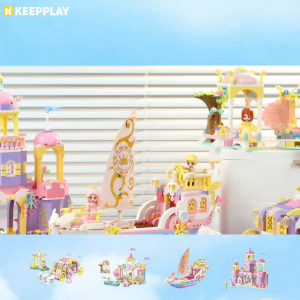 Bộ xếp hình mô hình Princesss Carriage Bộ đồ chơi lắp ráp mô hình xe ngựa công chúa 36012 - KEEPLAY