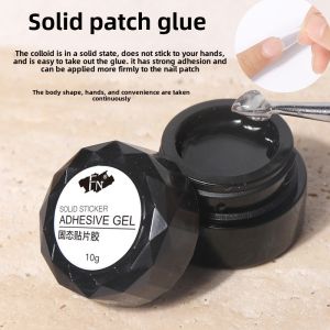 Solid Nail Art Glue Stick on Patches Phototherapy Nail Tips Adhesive Diamond Sticking Non-Toxic Hand Friendly Gel