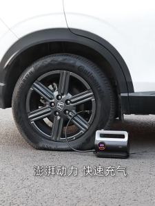 deli | Portable Car Tire Inflation Pump with Pressure Gauge