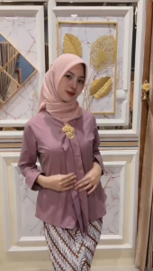 KEBAYA KARTINI POLOS TANGAN PANJANG/KEBAYA CANTIK BAHAN KATUN MICRO PREMIUM