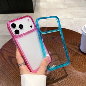 Thickened Acrylic iPhone Case with Large Hole Lens Protection Space Style Shockproof Edge Frame for Apple 11 12 13 14 15 16