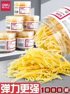 Deli 3213 Yellow Latex Rubber Band Office Supplies Packaging Binding Elastic Band Bullhide Rubber Circle Fishing Accessory Storage