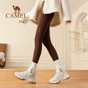 Camel Outdoor Women's Plus Velvet Thickened High-Top Hiking Shoes Anti-Slip During Hiking Boots