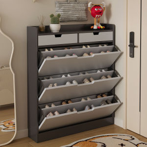 Sleek Large-capacity Wooden Shoe Storage Cabinet