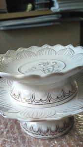 Dĩa Thờ Cúng Sứ Bạch Ngọc Hoa Sen