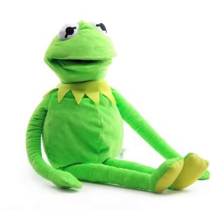 1pKermit The Frog Funny Plush Doll Hand Puppet Schoolbag Frog Animal Plush Toy Big Doll Ventriloquist Performance Props For Baby