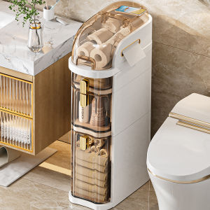 Toilet Narrow Storage Cabinet Storage Rack Drawer-Type Installation-Free Bathroom Narrow Gap Locker Toilet Side Cabinet