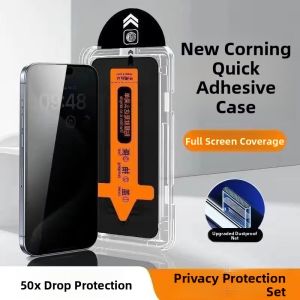  17Promax Tempered Glass Screen Protector Dust-Free Warehouse 14 Seconds Privacy Protection Anti-Fall for 13 11 12 15 pro XR Mini