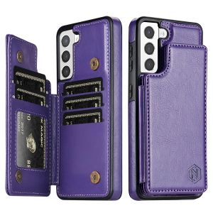 Wallet Magnetic Double Buckle RFID Blocking Card Slot Leather Case For Samsung Galaxy A27 A37 A57 Shockproof Protective Cover