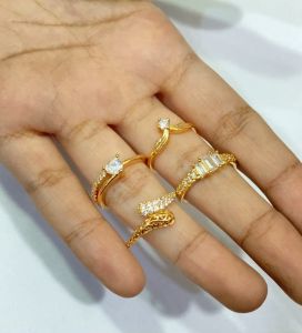 Cincin Lapis Emas 18K Permata C7: Desain Perhiasan Elegan