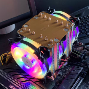 6 Heat Pipes CPU Air Cooler 4PIN PWM AM4 RGB Cooling Fan for Intel LGA 1366 1700 1200 1150 1151 1155 2011 X79 X99 AMD AM3 AM5