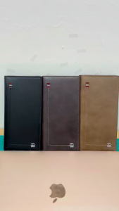 Baellerry Dompet Uang Lipat Panjang C3024 Bahan Sintetis Kilat Lilin Lembut Tebal Muat Cash Banyak