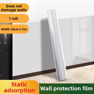Transparent Latex Paint Wall Protection Film Anti-static No Damage White Wall Stickers Waterproof Moisture Proof Wall Decals