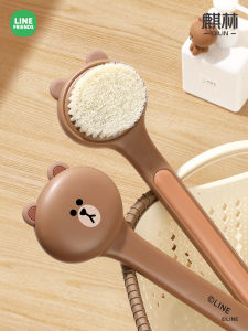 Brown Bear Bath Brush Womens Special Back Scrubbing Soft Bristle Long Handle Body Cleaning Tool Personal Hygiene Tool