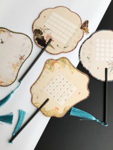 Classical Double-Sided Fan Shaped Hard Pencil Calligraphy Paper for Competition Special Practice of Chinese Character Drawing