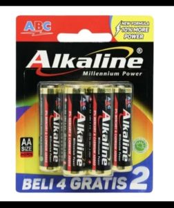 Baterai ABC Alkaline AA 4+2 / A2 ALKALINE isi 6 pcs MURAH dan TAHAN LAMA