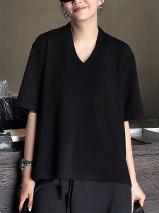 QINGNAER | Minimalist Drape Loose Oversize T-Shirt