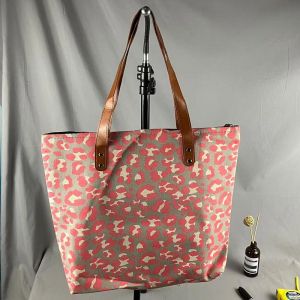 กระเป๋าผ้าใบหนา ความจุขนาดใหญ่ กระเป๋าช้อปปิ้งแบบลำลอง กระเป๋าผ้าใบแบบมีซิป กระเป๋าผ้าใบสไตล์วินเทจแบบลำลอง กระเป๋าใส่ของแบบพับได้