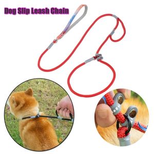 Double Handle No Pull Rope for Medium Large Breed Dogs Pet Training Walking Anti Escape Gear Adjustable Dog Slip Leash Chain