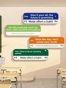 Classroom Decorative Motivational Slogans Study Inspirational Wall Decorations