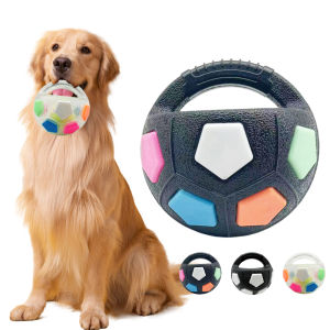 New football tennis ball shaped pet dog toys durable teething relief to accompany outdoor training squeak toys