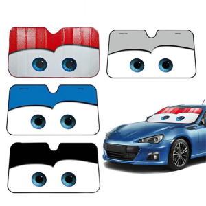 6 Colors Eyes Shape Car Sunshade Heated Windshield Cartoon Windscreen Cover Auto Sun Visor Car-covers Car Solar Protection