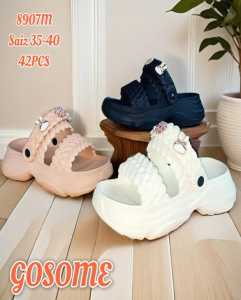 S164- Sendal Slop Wedges wanita dewasa Karet terbaru Sendal slop karet Viral